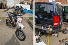 A number of suspected stolen vehicles were recovered during the warrant.
