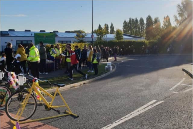 Roads are closed near schools in Doncaster at busy times.