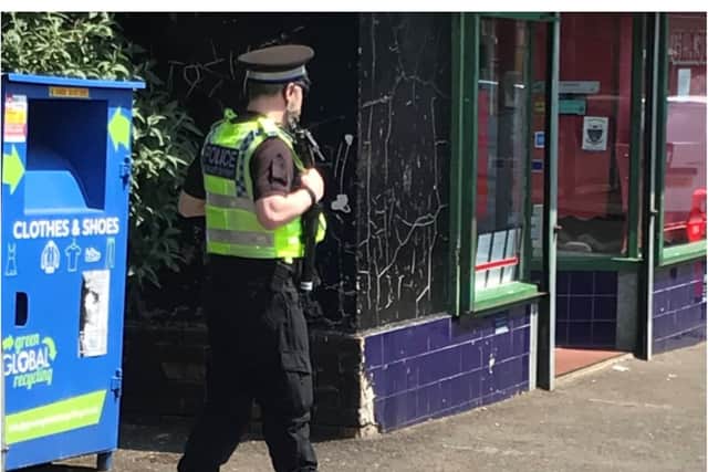 Police patrol the streets of Cantley.