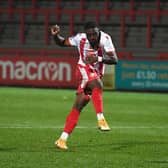 Aramide Oteh during his loan with Stevenage