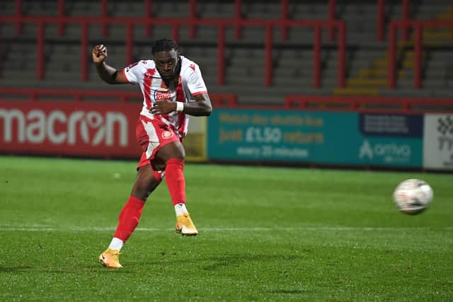 Aramide Oteh during his loan with Stevenage