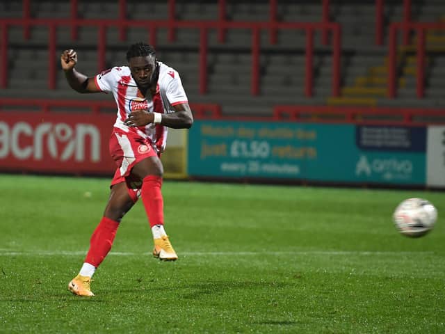 Aramide Oteh during his loan with Stevenage