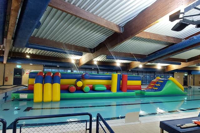 The inflatable at Dearne Valley Leisure Centre