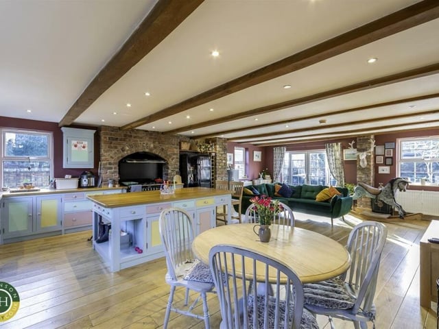 The spacious living kitchen is the hub of the home.
