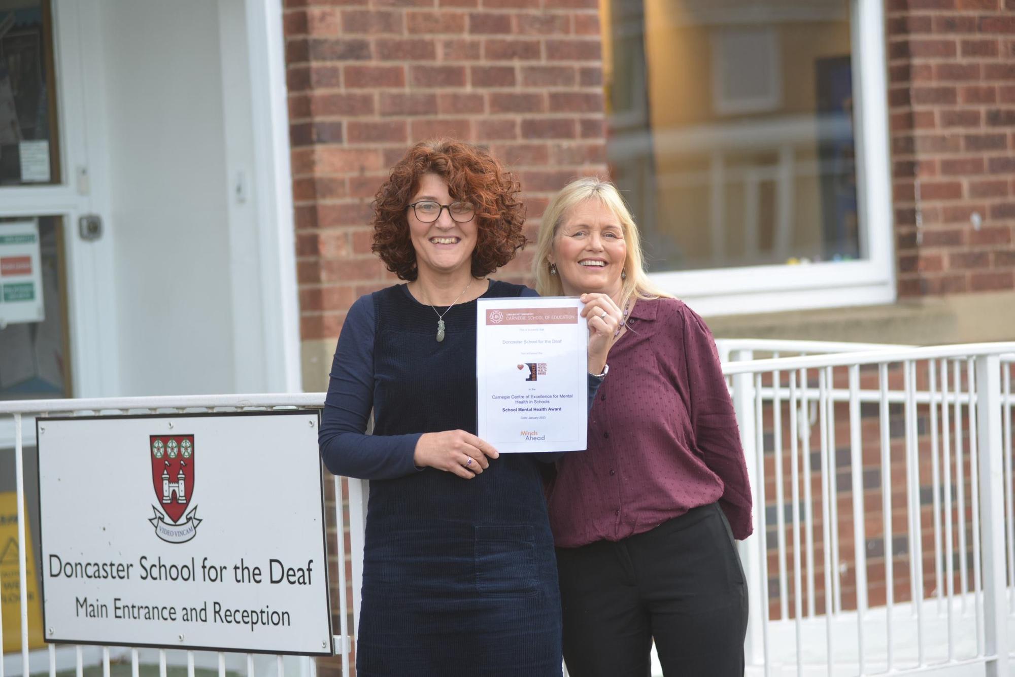 Doncaster School for the Deaf school scoops pioneering mental health award