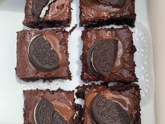 Oreo brownies made by Emily Salmon.