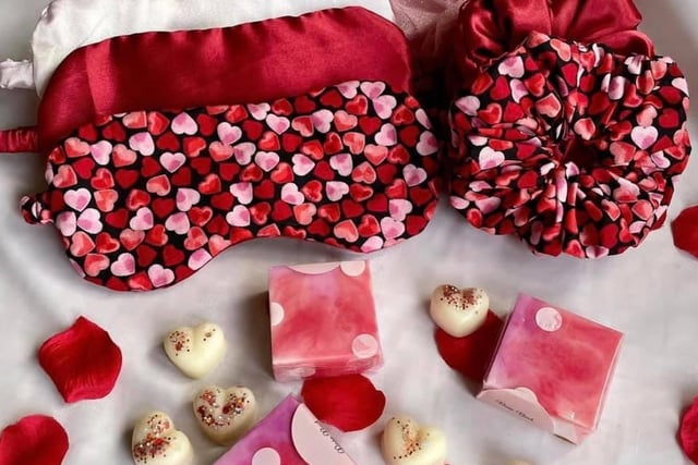 MYEN has created handmade Valentine’s Day eye masks, facemasks and scrunchies, with handmade soaps and wax melts. Search for @Myen on Facebook or @myenofficial on Etsy.