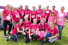 Team members representing Doncaster College on the Race for Life last year, as part of a project to tackle an activity to get girls active