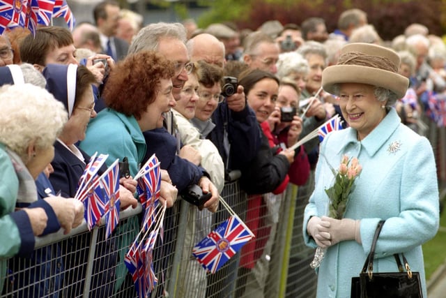 The Queen met crowds in Mowbray Park after she had officially opened the Winter Garden in May 2002. Were you there?