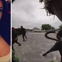 Model and TV star Nikia Marshall was attacked in her own home by five armed men.