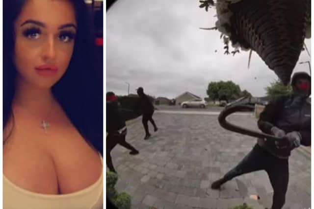 Model and TV star Nikia Marshall was attacked in her own home by five armed men.