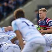 Doncaster Knights' scrum-half Alex Dolly scored a hat-trick of tries against Cambridge (Picture: Tony Johnson)