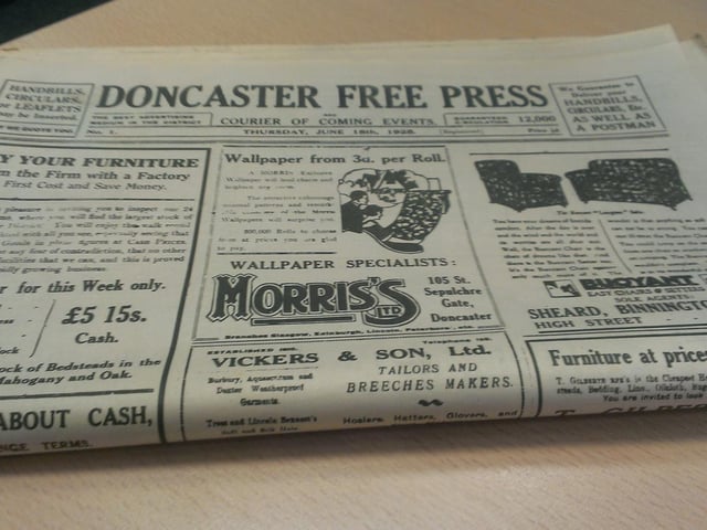 Your Doncaster Free Press will mark the 100th anniversary of its first ever edition - the paper first hit the streets on June 18, 1925.