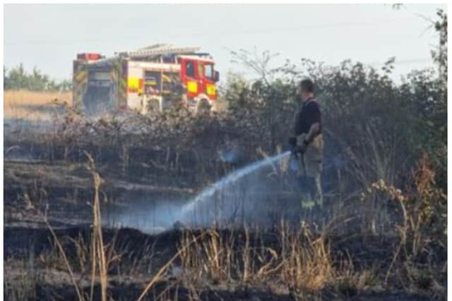 Fire crews were kept busy after a blaze broke out at Askern Pit Top. (Photo/Video: Carl Smith).