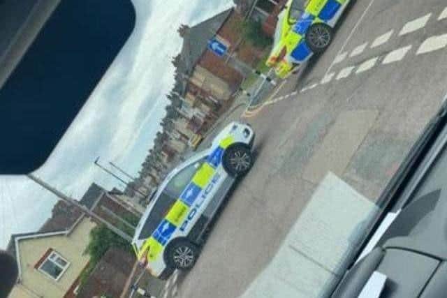 Prince's Crescent in Edlington was cordoned off on Sunday after a man was shot in the arm. Picture by Alisha Jade