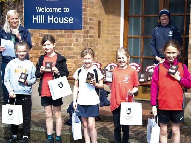 The U9 Girls individual winners.