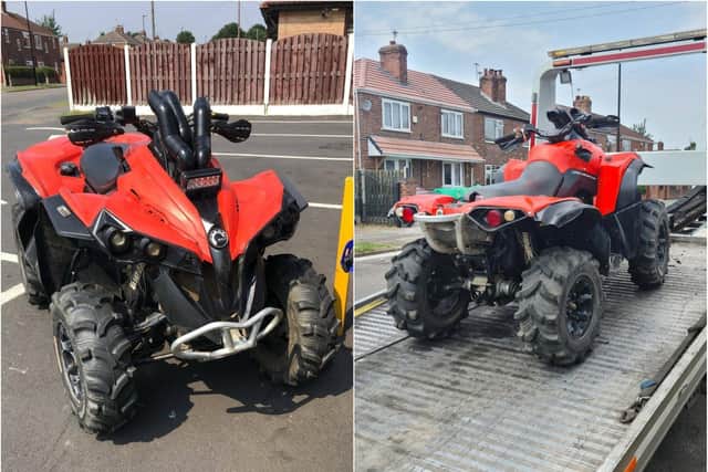 'He's on it all the time!' Quad bike seized in Doncaster after user ...