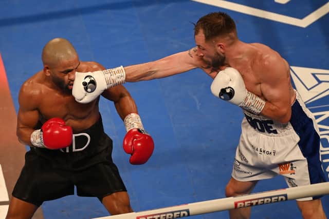 Maxi Hughes vs Kid Galahad. Photo courtesy of Matthew Pover/Matchroom Boxing.