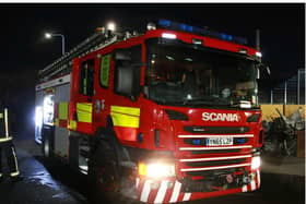 Fire crews were called after the motorbike burst into flames in Doncaster.