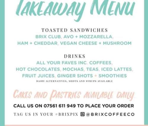 Limited menu at Brix Coffee Co.