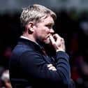 DONCASTER, ENGLAND - MAY 12: Grant McCann manager of Doncaster Rovers gestures during the Sky Bet League One Play-Off First Leg match between Doncaster Rovers and Charlton Athletic at Keepmoat Stadium on May 12, 2019 in Doncaster, United Kingdom. (Photo by George Wood/Getty Images)