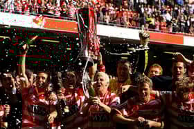 Doncaster Rovers celebrate winning the Johnstone's Paint Trophy in 2007. Photo: Stu Forster/Getty Images