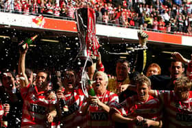 Doncaster Rovers celebrate winning the Johnstone's Paint Trophy in 2007. Photo: Stu Forster/Getty Images