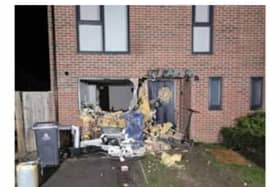 The house in Mear Close suffered extensive damage following an arson attack and a later incident where a car was driven into the property.