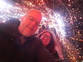 Free Press reporter Darren Burke and partner Giulia Savini attended Yorkshire Wildlife Park's annual Winter Illuminations.