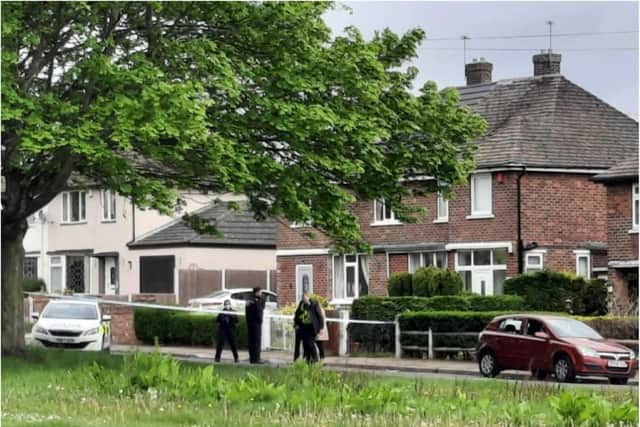 Police sealed off a house in Barnby Dun Road yesterday after shots were fired.