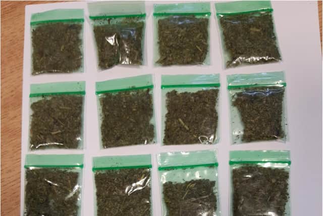 Police seized 30 bags of spice in Doncaster town centre.