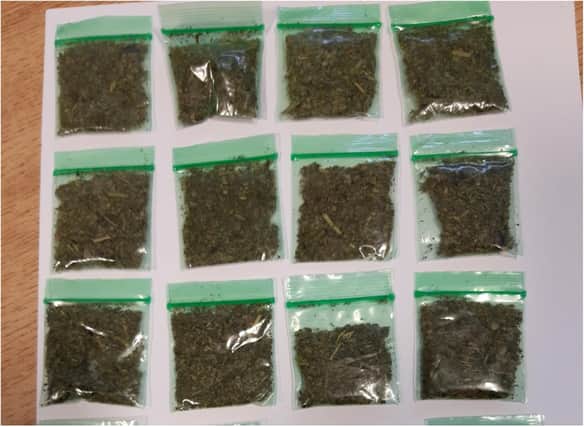 Police seized 30 bags of spice in Doncaster town centre.