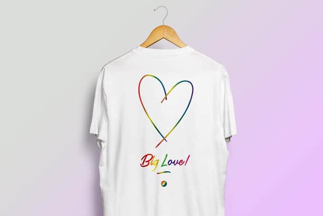 The Pride t-shirt created by Doncaster firm Werkhaus.
