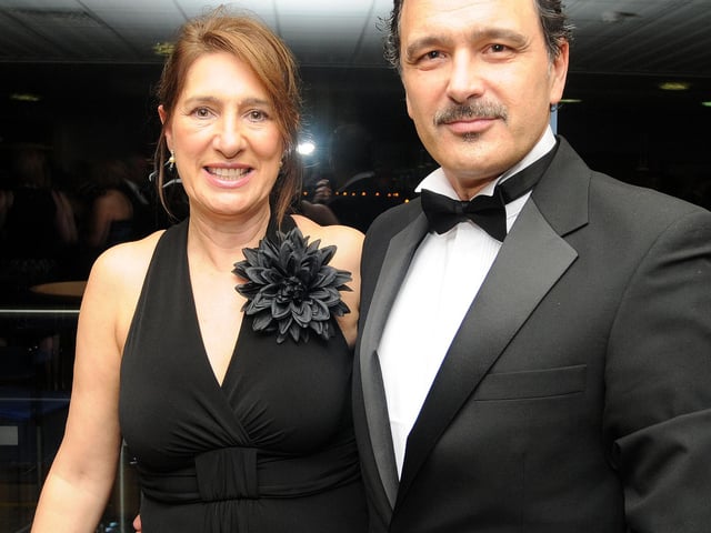 Susan and Marco Pieri, both of Tickhill at the Doncaster Knights Movember Ball in 2011