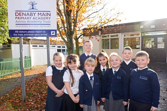 Some of the School Council members pictured outside Denaby Main Primary Academy. Picture: NDFP-12-11-19-DenabyMainPrimary-5