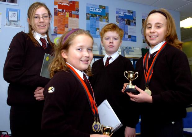 Edlington School pupils in 2006 showing off the school's new uniform.