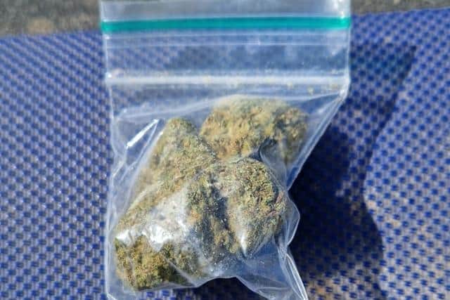 Police seized cannabis from an illegal biker in Doncaster.