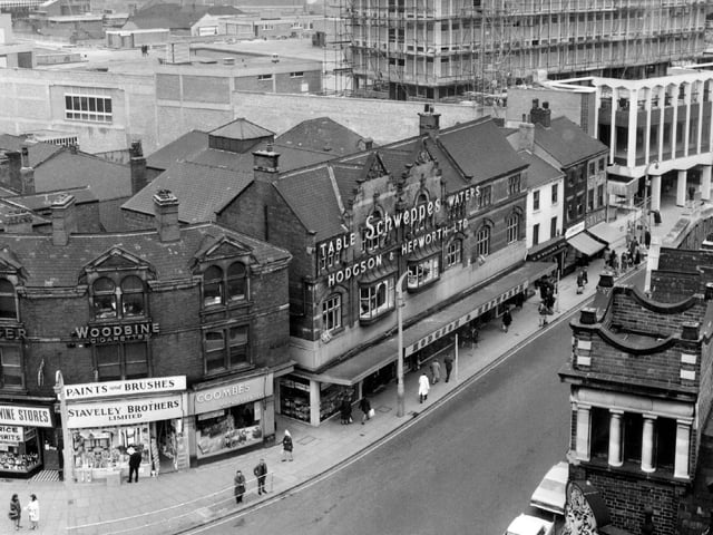 View from the Co-op showing the Doncaster Arndale Centre construction