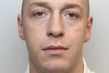 Pictured is Nathan Harrod, aged 25, of Wilford Road, Barnsley, who has been sentenced to ten years of custody after he admitted assault occasioning actual bodily harm, causing grievous bodily harm and possessing a firearm with intent to endanger life.