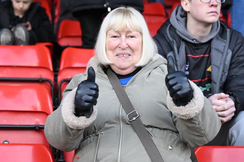 Doncaster Rovers fans watch the defeat at Walsall.