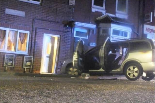 The car smashed into a house in Highfields in November 2020.