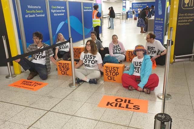 Doncaster man Greg Sculthorpe was involved in the Just Stop Oil protests at Gatwick Airport.