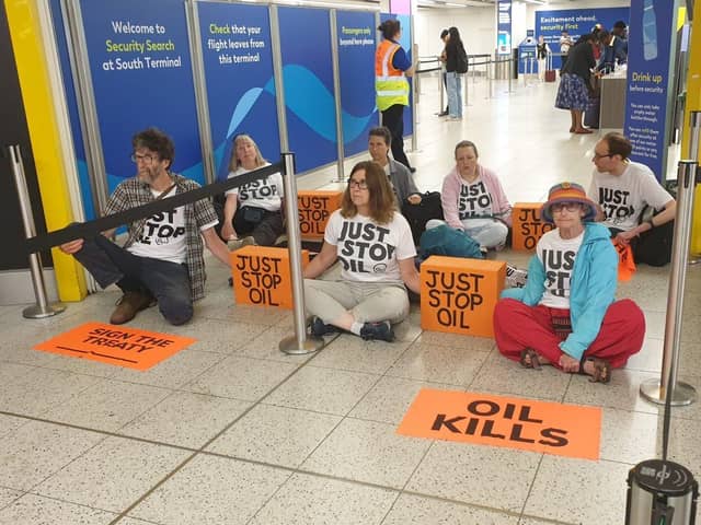 Doncaster man Greg Sculthorpe was involved in the Just Stop Oil protests at Gatwick Airport.
