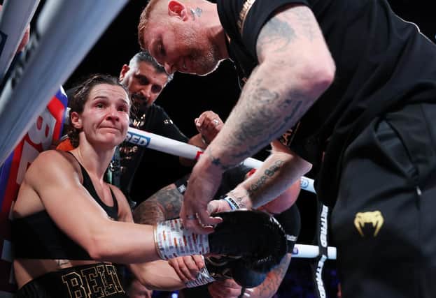 Terri Harper and Stefy Bull. Photo: Mark Robinson/Matchroom Boxing