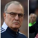 Former Leeds United head coach Marcelo Bielsa (left) and Stevenage boss Steve Evans. Photos: Getty.