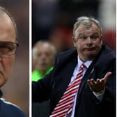 Former Leeds United head coach Marcelo Bielsa (left) and Stevenage boss Steve Evans. Photos: Getty.