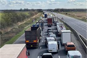 Drivers have been warned of delays on the M18.