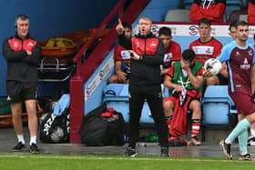 Grant McCann gets his message across from the touchline.