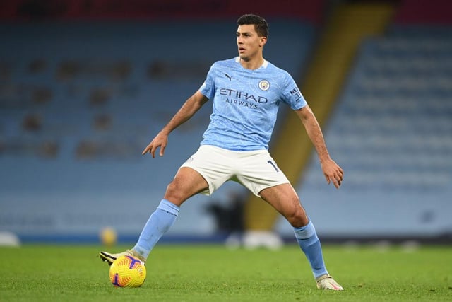 A solid and reliable presence for City, Rodri is the heir apparent to Fernandinho in the engine room. (Photo by Michael Regan/Getty Images)