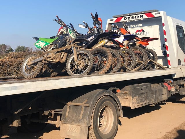 A record number of off-road bikes were seized in one day by South Yorkshire Police in an operation in Doncaster last weekend